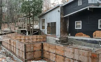 Prepared site with foundation forms for home remodeling and addition project in Fort Collins, CO